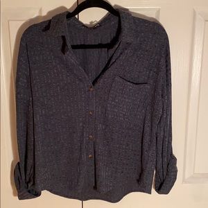 Comfortable blue button up